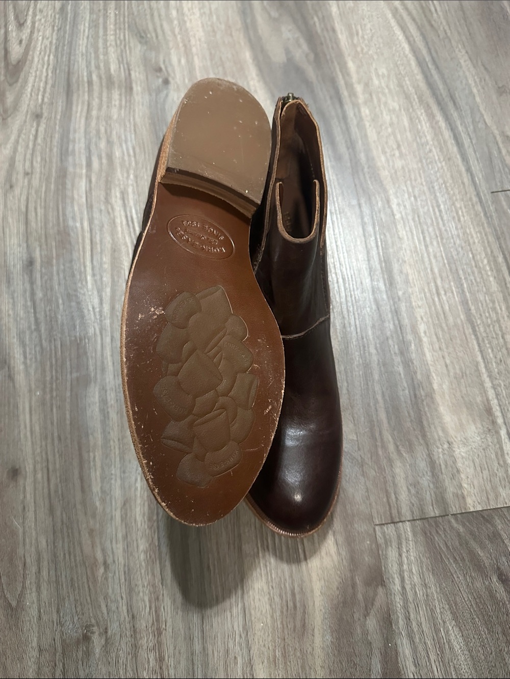 Kork-Ease Women's Dark Brown Leather Ankle Booties - Picture 13 of 14
